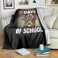 Deer 100 Days Of School Throw Blanket Camo Bucked 100 Days Smarter