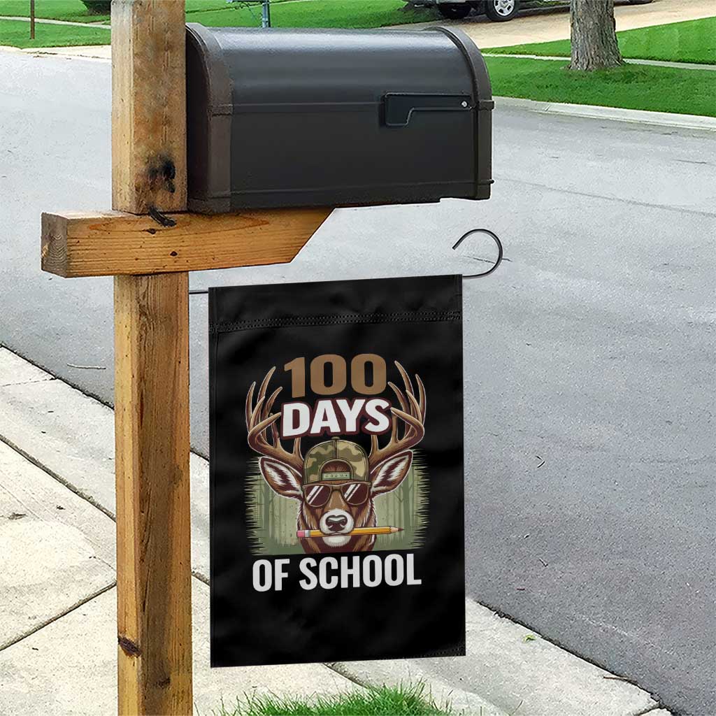Deer 100 Days Of School Garden Flag Camo Bucked 100 Days Smarter