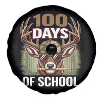 Deer 100 Days Of School Spare Tire Cover Camo Bucked 100 Days Smarter