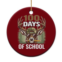 Deer 100 Days Of School Ceramic Ornament Camo Bucked 100 Days Smarter