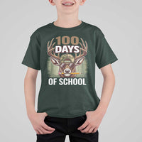 Deer 100 Days Of School T Shirt For Kid Camo Bucked 100 Days Smarter