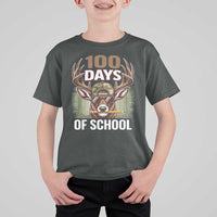 Deer 100 Days Of School T Shirt For Kid Camo Bucked 100 Days Smarter