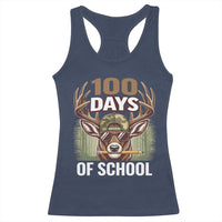 Deer 100 Days Of School Racerback Tank Top Camo Bucked 100 Days Smarter