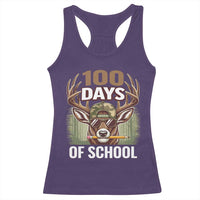 Deer 100 Days Of School Racerback Tank Top Camo Bucked 100 Days Smarter