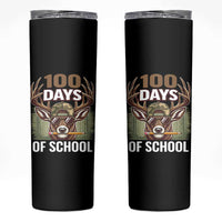Deer 100 Days Of School Skinny Tumbler Camo Bucked 100 Days Smarter
