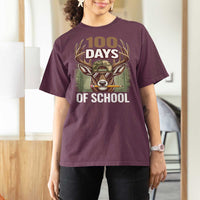 Deer 100 Days Of School T Shirt For Women Camo Bucked 100 Days Smarter