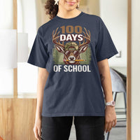Deer 100 Days Of School T Shirt For Women Camo Bucked 100 Days Smarter