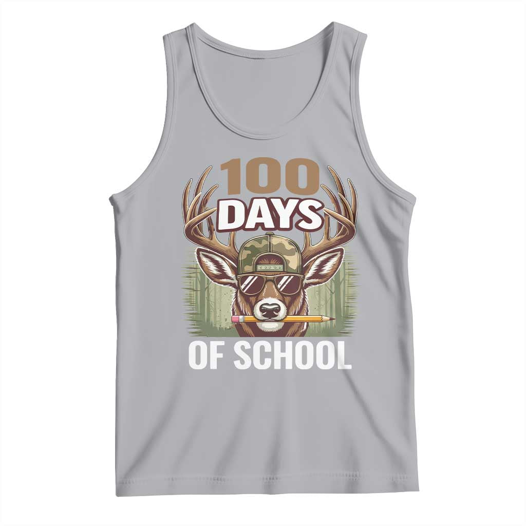 Deer 100 Days Of School Tank Top Camo Bucked 100 Days Smarter