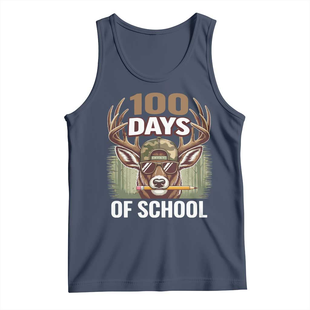 Deer 100 Days Of School Tank Top Camo Bucked 100 Days Smarter