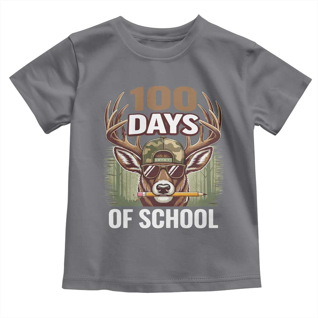 Deer 100 Days Of School Toddler T Shirt Camo Bucked 100 Days Smarter