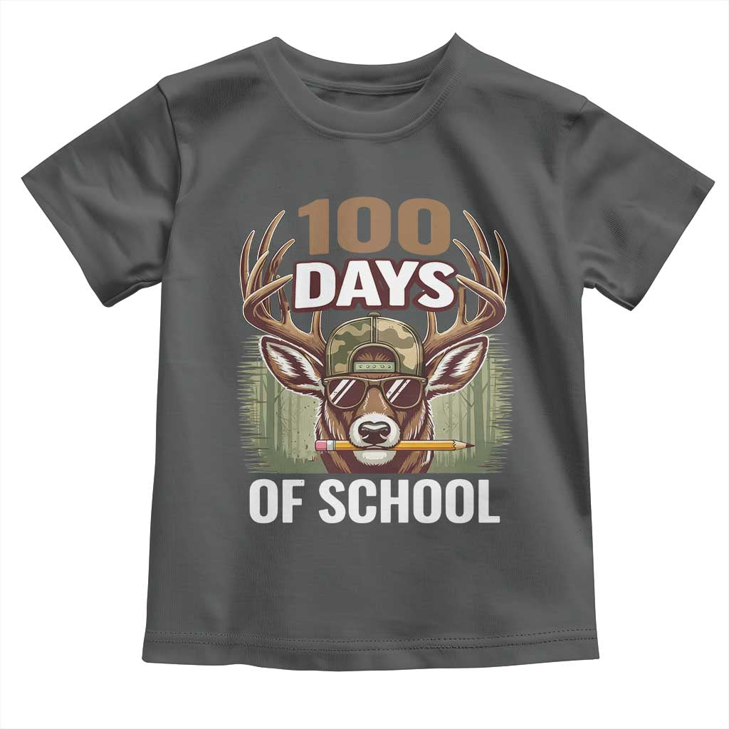Deer 100 Days Of School Toddler T Shirt Camo Bucked 100 Days Smarter