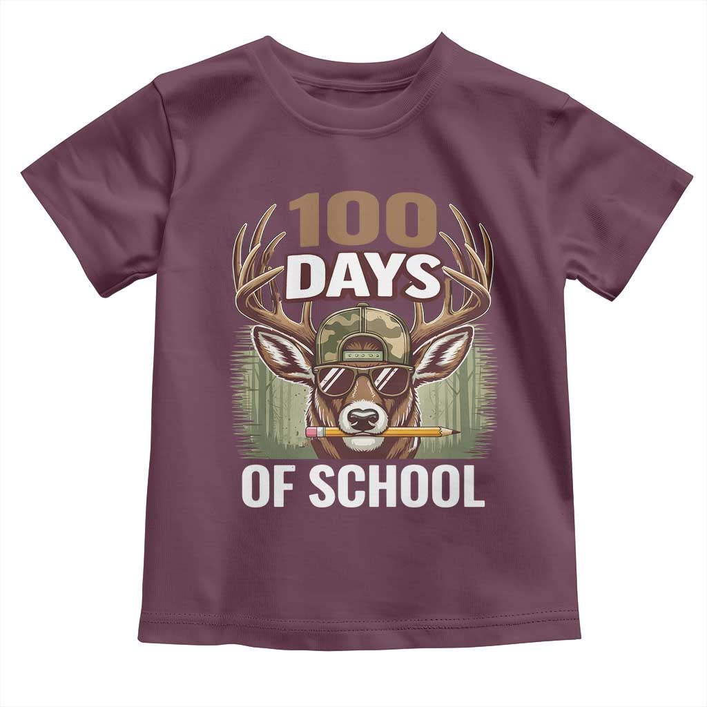 Deer 100 Days Of School Toddler T Shirt Camo Bucked 100 Days Smarter