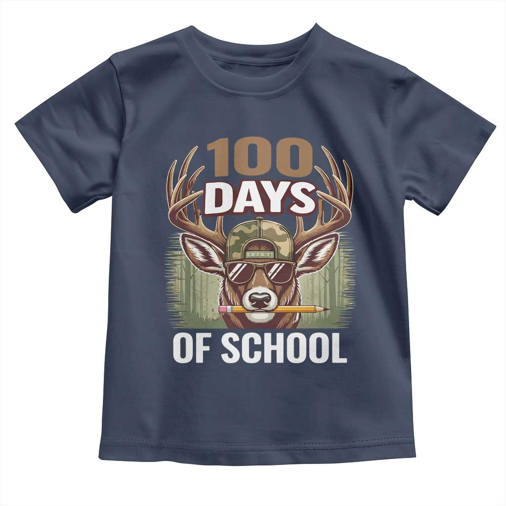 Deer 100 Days Of School Toddler T Shirt Camo Bucked 100 Days Smarter