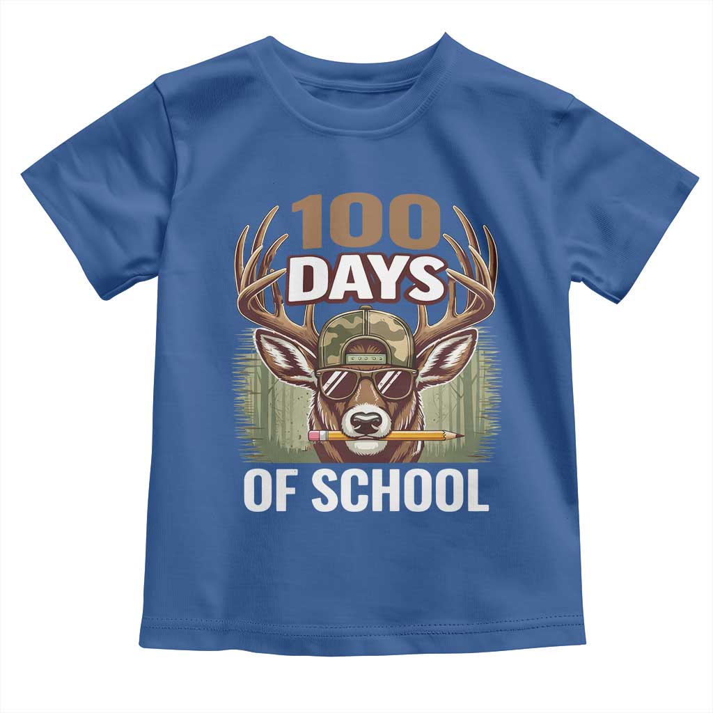 Deer 100 Days Of School Toddler T Shirt Camo Bucked 100 Days Smarter