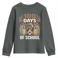 Deer 100 Days Of School Youth Sweatshirt Camo Bucked 100 Days Smarter