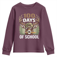 Deer 100 Days Of School Youth Sweatshirt Camo Bucked 100 Days Smarter