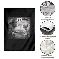 Funny 67 Meme Bigfoot Alien Garden Flag Six Seven Sasquatch Area 51 UFO Conspiracy