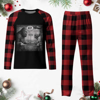 Funny 67 Meme Bigfoot Alien Plaid Pajama Set Six Seven Sasquatch Area 51 UFO Conspiracy