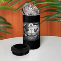 Funny 67 Meme Bigfoot Alien 4 in 1 Can Cooler Tumbler Six Seven Sasquatch Area 51 UFO Conspiracy