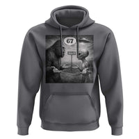Funny 67 Meme Bigfoot Alien Hoodie Six Seven Sasquatch Area 51 UFO Conspiracy