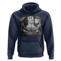 Funny 67 Meme Bigfoot Alien Hoodie Six Seven Sasquatch Area 51 UFO Conspiracy