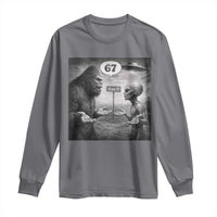 Funny 67 Meme Bigfoot Alien Long Sleeve Shirt Six Seven Sasquatch Area 51 UFO Conspiracy