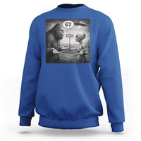 Funny 67 Meme Bigfoot Alien Sweatshirt Six Seven Sasquatch Area 51 UFO Conspiracy