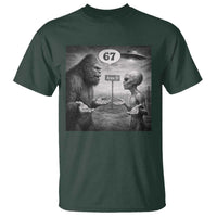 Funny 67 Meme Bigfoot Alien T Shirt Six Seven Sasquatch Area 51 UFO Conspiracy