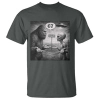 Funny 67 Meme Bigfoot Alien T Shirt Six Seven Sasquatch Area 51 UFO Conspiracy