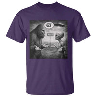 Funny 67 Meme Bigfoot Alien T Shirt Six Seven Sasquatch Area 51 UFO Conspiracy
