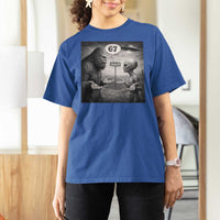 Funny 67 Meme Bigfoot Alien T Shirt For Women Six Seven Sasquatch Area 51 UFO Conspiracy