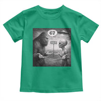 Funny 67 Meme Bigfoot Alien Toddler T Shirt Six Seven Sasquatch Area 51 UFO Conspiracy