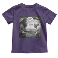 Funny 67 Meme Bigfoot Alien Toddler T Shirt Six Seven Sasquatch Area 51 UFO Conspiracy