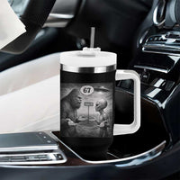 Funny 67 Meme Bigfoot Alien Tumbler With Handle Six Seven Sasquatch Area 51 UFO Conspiracy