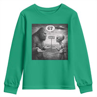 Funny 67 Meme Bigfoot Alien Youth Sweatshirt Six Seven Sasquatch Area 51 UFO Conspiracy