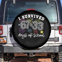 I Survived 67 33 100 Days of School Spare Tire Cover Funny 100th Day of School Flowers
