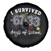 I Survived 67 33 100 Days of School Spare Tire Cover Funny 100th Day of School Flowers