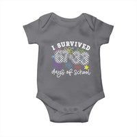 I Survived 67 33 100 Days of School Baby Onesie Funny 100th Day of School Flowers