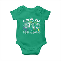 I Survived 67 33 100 Days of School Baby Onesie Funny 100th Day of School Flowers