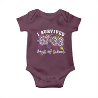 I Survived 67 33 100 Days of School Baby Onesie Funny 100th Day of School Flowers