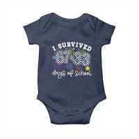 I Survived 67 33 100 Days of School Baby Onesie Funny 100th Day of School Flowers
