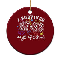 I Survived 67 33 100 Days of School Ceramic Ornament Funny 100th Day of School Flowers