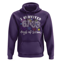 I Survived 67 33 100 Days of School Hoodie Funny 100th Day of School Flowers