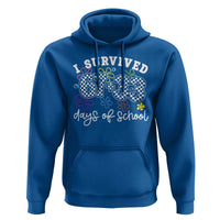 I Survived 67 33 100 Days of School Hoodie Funny 100th Day of School Flowers
