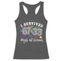 I Survived 67 33 100 Days of School Racerback Tank Top Funny 100th Day of School Flowers