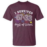 I Survived 67 33 100 Days of School T Shirt Funny 100th Day of School Flowers