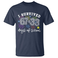 I Survived 67 33 100 Days of School T Shirt Funny 100th Day of School Flowers