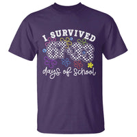 I Survived 67 33 100 Days of School T Shirt Funny 100th Day of School Flowers