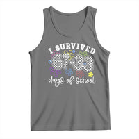 I Survived 67 33 100 Days of School Tank Top Funny 100th Day of School Flowers