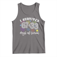 I Survived 67 33 100 Days of School Tank Top Funny 100th Day of School Flowers